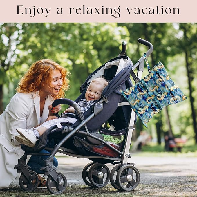 Wet Bag Wet Dry Bag for Swimsuit Travel Beach Pool Stroller Diapers Dirty Yoga Gym Clothes Waterproof Reusable