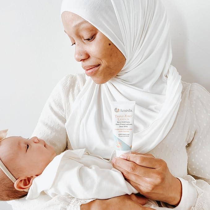 Ameda Triple Zero Lanolin Nursing Cream, 35 Grams, Soothe Tender & Sore Nipples