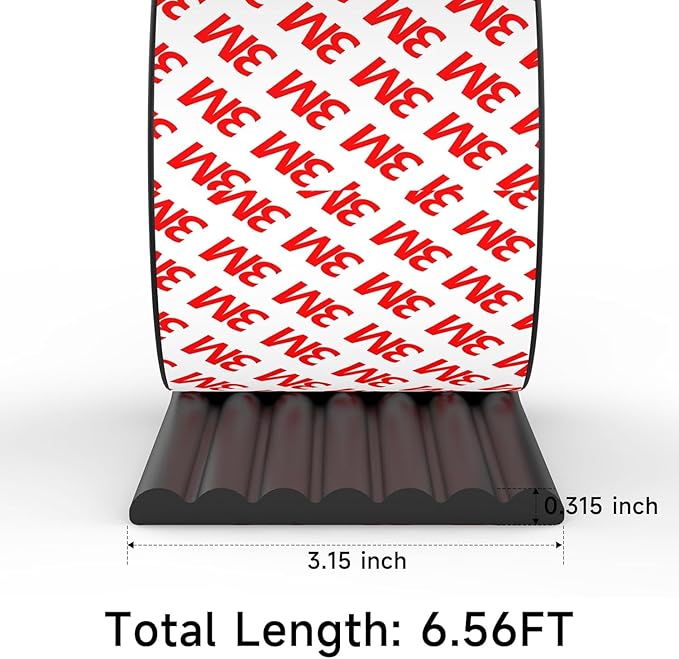 Baby Proofing 6.5ft Extra-Wide Edge Protectors for Baby with 3M Strong Adhesive Double Sided Tape, Sharp Edge & Corner Safety Guards Furniture Bumper for Table, Furniture, Fireplace, Black