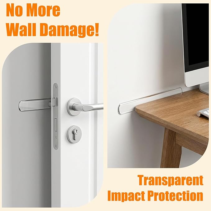 44Pcs Clear Cabinet Door Bumpers, Adhesive Silicone Noise Reducing Pads Anti Collision Pad, Removable Scratch Resistant Surface Protection for Doors Walls Furniture (3 Sizes)