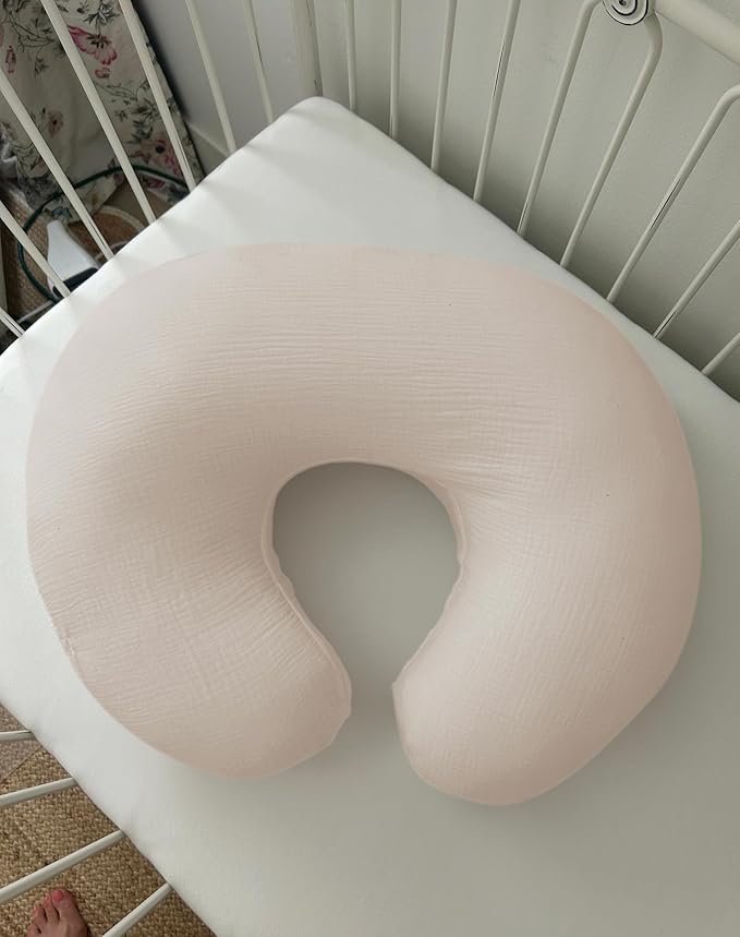 Nursing Pillow Covers, Muslin Nursing Cover for Breastfeeding Pillows, Comfortable for Baby Girls and Boys (Sage)