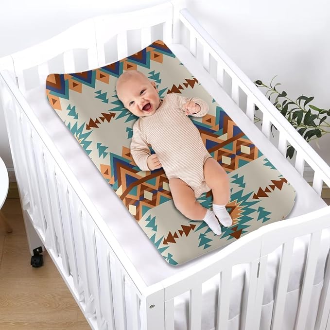 Aztec Western Changing Pad Cover for Baby Comfort Diaper Change Table TribalPad Covers Soft Breathable Changing Pad Sheets Cover