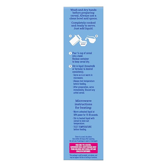 GERBER CEREAL FOR BABY POWER BLEND Toddler Oatmeal Lentil Peach Apple 5x8oz