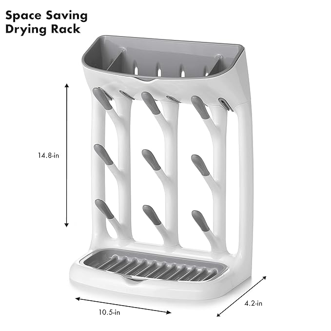 OXO Tot Changing Pad with Space Saving Drying Rack for 9 Bottles