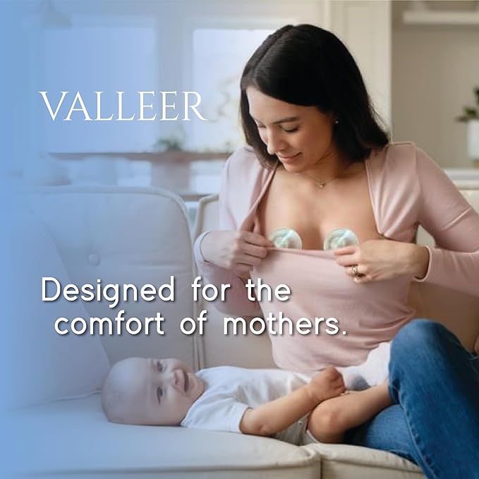 VALLEER® Pure Silver Nursing Cups – 925 Silver Nipple Shields for Breastfeeding – Soothes & Protects Sore or Cracked Nipples – Hypoallergenic & Reusable Nursing Essentials (999 Silver - Regular Size)