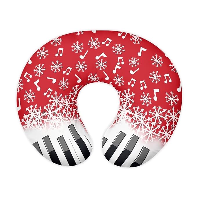 Piano Key Music Snowflakes Breastfeeding Pillow Slipcover for Baby Ultra Soft Comfortable Newborn Nursing Pillow Case Baby Essentials Christmas Decor
