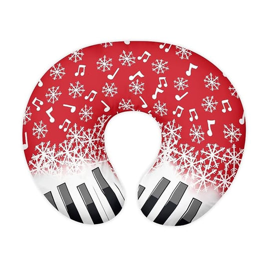 Piano Key Music Snowflakes Breastfeeding Pillow Slipcover for Baby Ultra Soft Comfortable Newborn Nursing Pillow Case Baby Essentials Christmas Decor