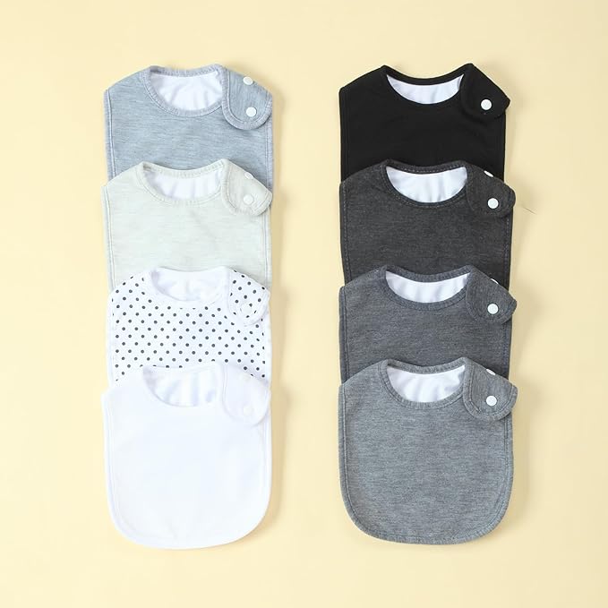 Waterproof Baby Bibs for Boys & Girls Soft and Absorbent Bandana Drool Bibs Set for Infant Newborn 0-12 Months