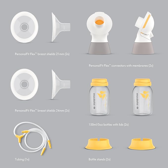 Medela Classic PersonalFit Flex Double Pumping Kit for Electric Breast Pumps, Compatible with Pump in Style with MaxFlow and Pump in Style Hands-Free Breastpumps
