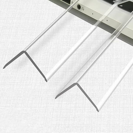 Wall Corner Protector, 2PCS Clear Corner Guard, Plastic Self-Adhesive Stair Corner Edge Protector, 90° Corner Trim Strip for Home Balcony Walls Scratch Prevent(3x60cm(1.18x24in), Clear)