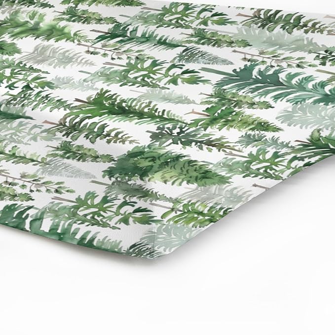 Watercolor Green Baby Changing Pad Cover Pine Trees Diaper Changing Table Sheets for Boy Girl Winter Forest Soft Breathable Stretch Fitted Nursery Change Table Mats 32''x16''