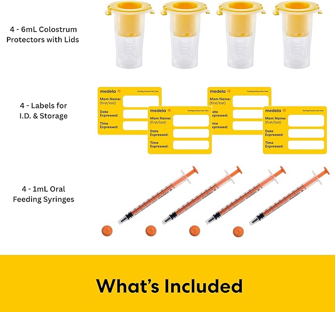 Medela Colostrum Collection and Feeding Kit, Includes Colostrum Collectors and Oral Feeding Syringes, Collect, Store & Feed, Sterile