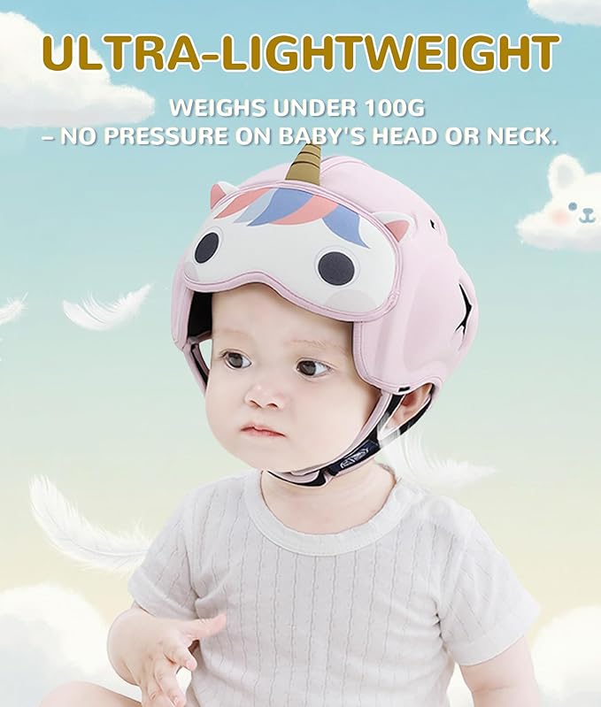 Baby Safety Helmet for Crawling Walking - Mambobaby Baby Helmet Adjustable Baby Head Protector Breathable Soft Infant Helmet Head Protection Helmets for Aged 6-24 Months, Ultra-Lightweight