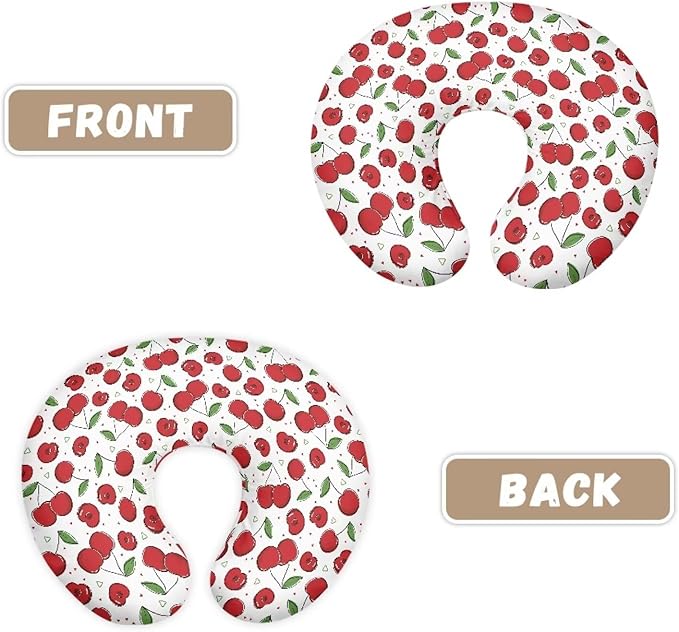 Cherry Feeding Pillow Cover Washable & Breathable Nursing Pillow Slipcovers Breastfeeding Newborn Feeding Cushion Cover Practical Gift, Best Choice for Mom Cover Only