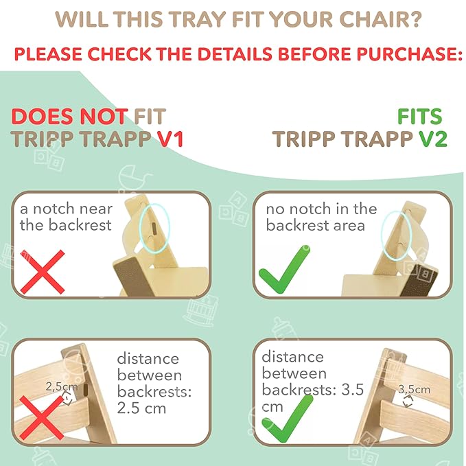High Chair Tray Compatible with Stokke Tripp Trapp Chair – Matte Dusty Pink – NO Suction Plate Feature – Ergonomic Curved Design – BPA-Free, Easy to Assemble