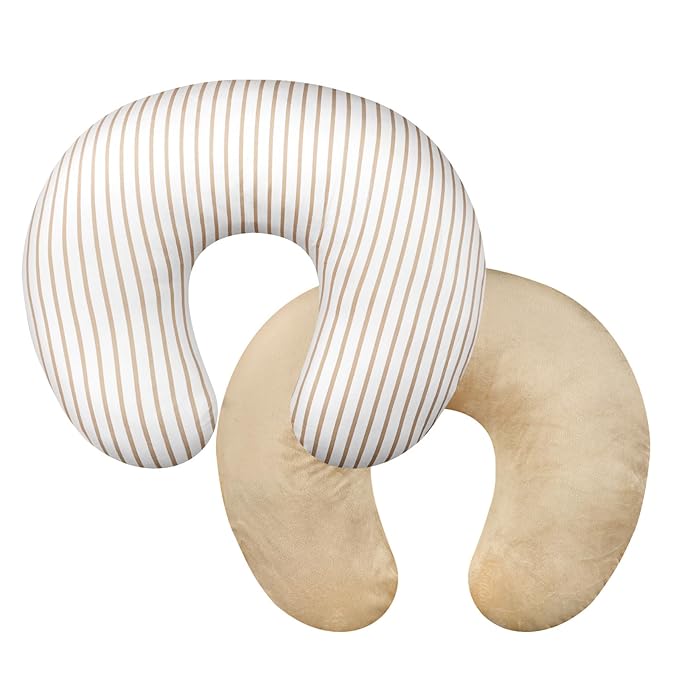 Nursing Pillow Cover 1 Pack, Removable Nursing Pillow Cover for Breastfeeding Pillows, Super Soft Comfortable Slipcover for Boy and Girls, Light Brown