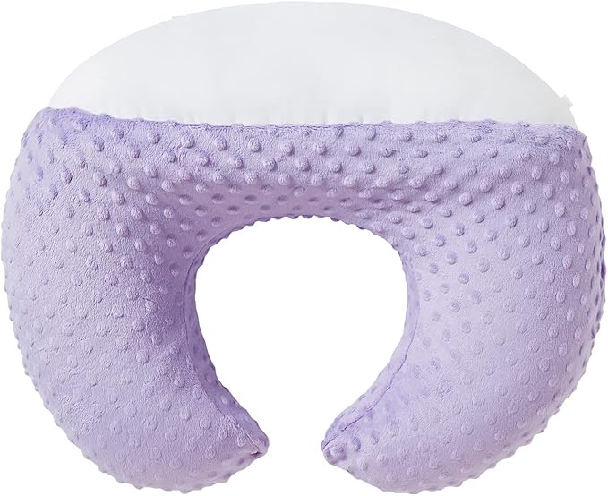 Dots Nursing Pillow Cover, Case Plush Breathable Breastfeeding Pillow Slipcover Fits Nursing Pillow, Super Soft Snug Positioners for Baby Boy Baby Girl (Lavender)