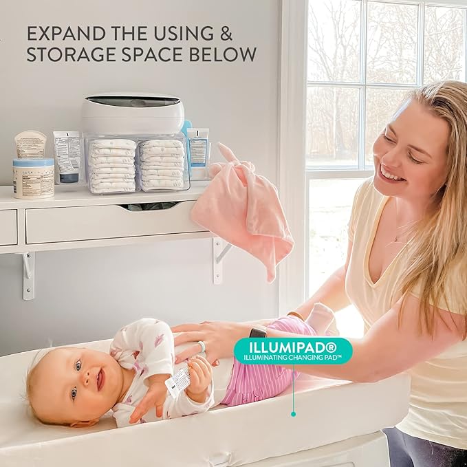 Prince Lionheart EVO Warmies Wipes Warmer Kit, Includes 1 everFRESH Pillow and 1 Dresser Top Diaper Depot
