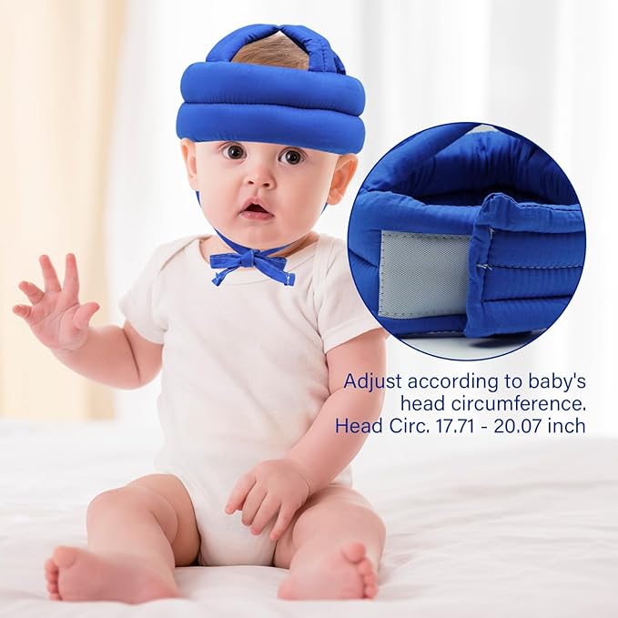 Baby Safety Helmet Baby Head Protector No Bumps for Running Walking Crawling, Safety Head Adjustable Protective Cap Headguard Hat