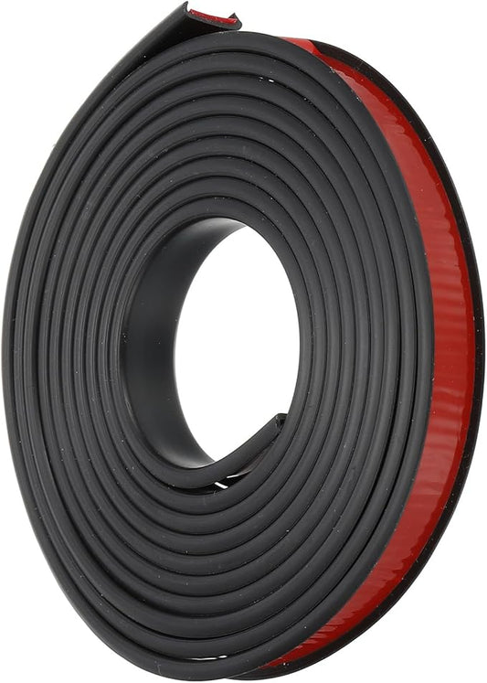 PATIKIL TPE U-Shape Edge Banding, 5/8 Inch x 16.4ft Self Adhesive Flexible Veneer Edging Trim Furniture Edge Protector for Shelf Cabinet Table Repair Restoration, Black