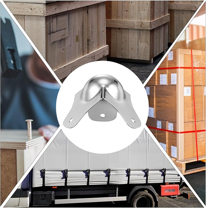 ERINGOGO 8 Pcs Ball Corner Protectors 2.75X2.55X2.36In Shockproof Edge Guards for Flight Cabinets and Storage Cases Furniture Corner Protection Easy Installation