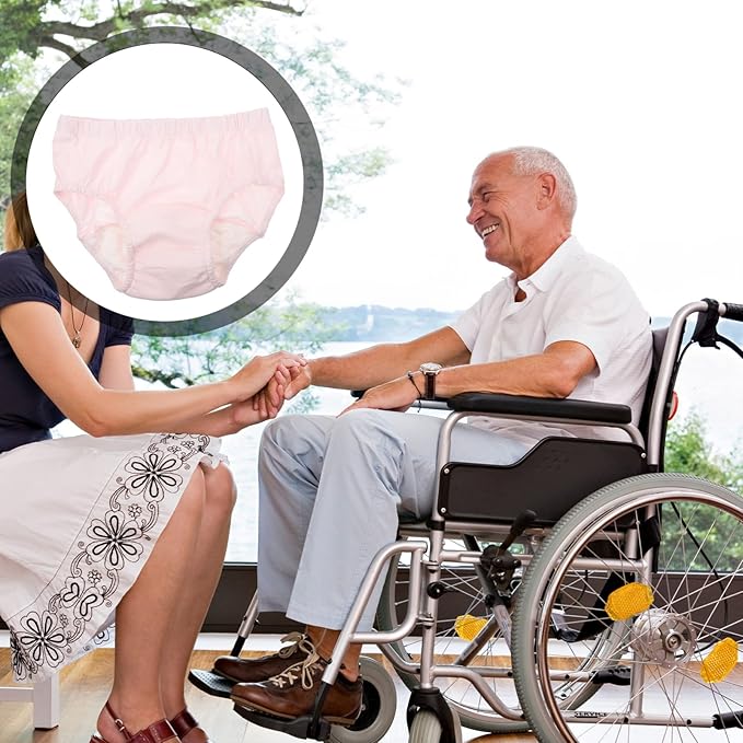 Healifty Reusable Leakproof Urinary Underwear for Elderly Waterproof Breathable Incontinence Care Pants Comfortable Washable Size XXL 14.56X11.81X0.39In