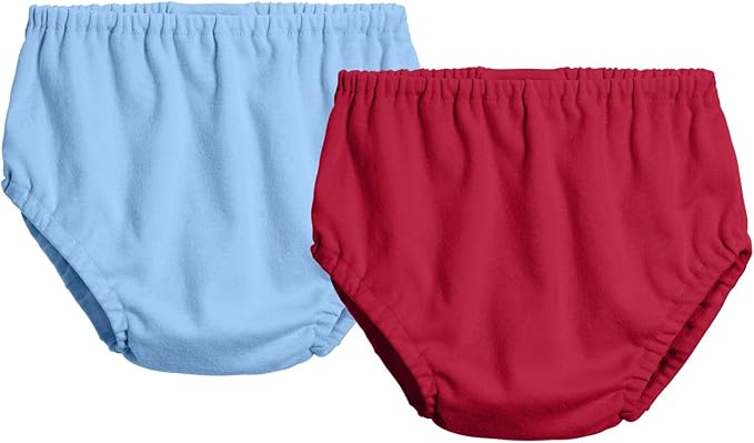 City Threads Cotton Diaper Covers for Girls and Boys 2-Pack, Made in USA Baby Bloomers, Wear Over Disposable and Cloth