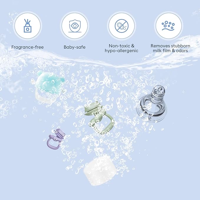 MOMFANN 300 Professional Deep Cleaning Detergent Tablets for All Baby Bottle Washers, Washer Tablets for Bottle Washer and Sterilizer and Dryer, Easy to Use