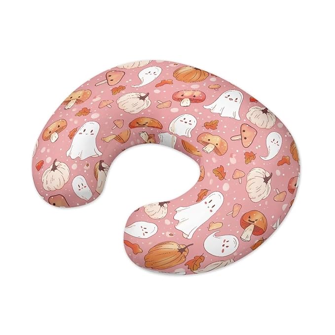 Happy Halloween Baby Nursing Pillow Cover Positioner Super Soft and Safe for Newborn Washable and Stretchy Pillow Cover with Hidden Zipper, 2 Packs