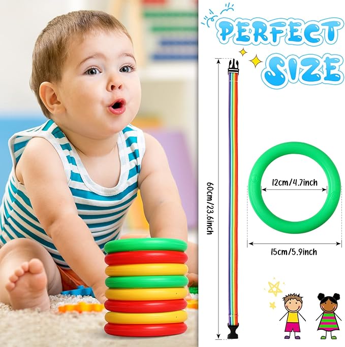 Shappy 6 Pcs Walking Rope for Preschool with Handles - Colorful Outdoor Safety Daycare Rope for Kids, Children, Toddlers - Schools, Teachers, Kindergarten (Red, Yellow, Green)
