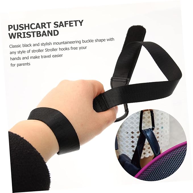 2 Pcs Stroller Safety Wrist Strap Stroller Straps Pram Short Leash Highchair Replacement Straps Pram Wrist Strap Baby Stroller Infant Carriers Wheelchair Trolley Newborn Polyester