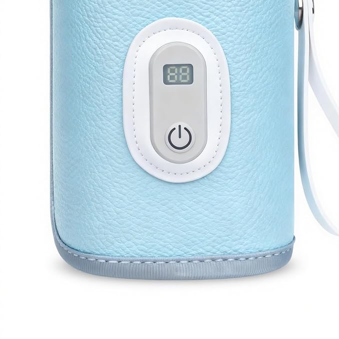 Rechargeable Bottle Warmer - Portable Milk Warmer, Fast Heating Bottle Warming for Breastmilk & Water | Precise Temperature Control, Digital Display for Travel, Mom & Dad, Home Nursery