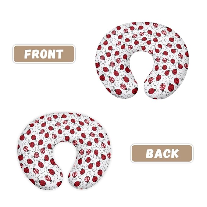 Forchrinse Red Ladybug Nursing Pillow Slipcover Covers Soft Comfortable Pillowcase for Nursing Pillow Stretchy Replaceable Feeding Pillow Slipcover Washable