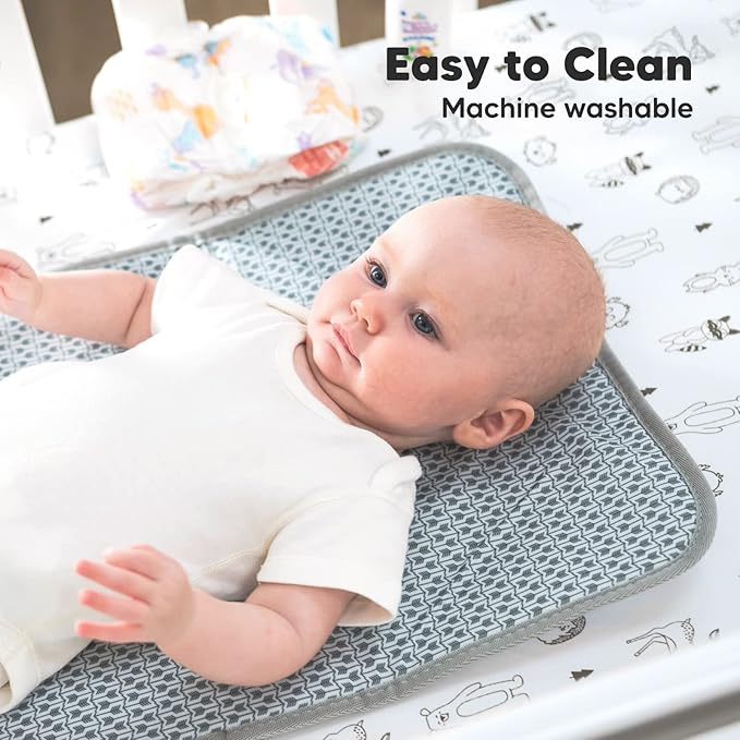KeaBabies Portable Diaper Changing Pad - Waterproof Foldable Baby Changing Mat - Travel Diaper Change Mat - Lightweight Changing Pads for Baby - Baby Changer - Machine Washable