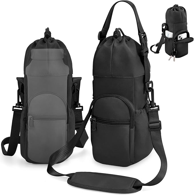 Portable Travel Bag for Breast Milk Cooler, Fits Milk Cooler & Portable BreastMilk Chiller, Leakproof,Insulated & Scratch-Resistant Bottle Carrier with Shoulder Strap & Extra Storage, Black