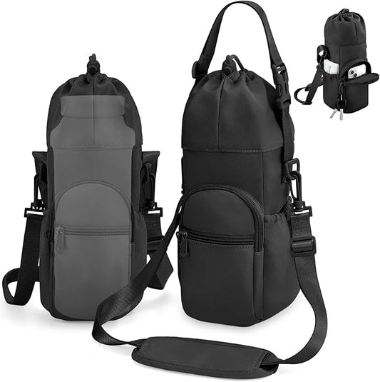 Portable Travel Bag for Breast Milk Cooler, Fits Milk Cooler & Portable BreastMilk Chiller, Leakproof,Insulated & Scratch-Resistant Bottle Carrier with Shoulder Strap & Extra Storage, Black