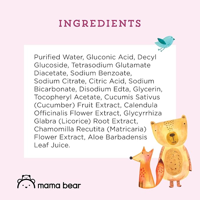 Amazon Brand - Mama Bear Baby Hand & Face Wipes, Unscented, Fragrance Free, Cleansing, Formulated without Parabens and Phthalates, 180 Count (9 Packs of 20)