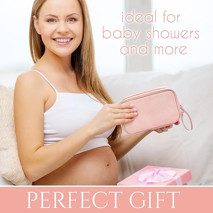 Generic Breastmilk Cooler, Insulated, Portable, Adjustable Strap, Pink, Plaid, 335 Milliliters, Polyester, Ideal for Working, Traveling, Outings with Babies