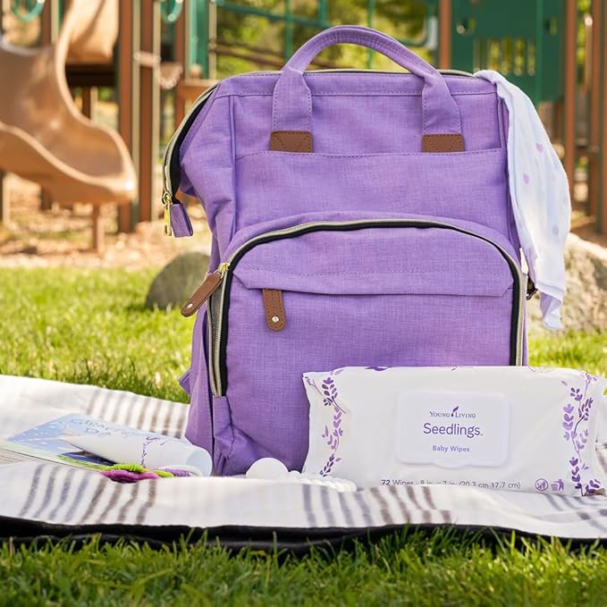 Young Living Seedlings Baby Wipes, 72ct | Gentle Care for Little Ones | Skin Moisturizer | Hydrating & Smooth | Sensitive Skin | Thick Wipes | Alcohol-Free | Ideal for Hands & Faces | Water-Infused