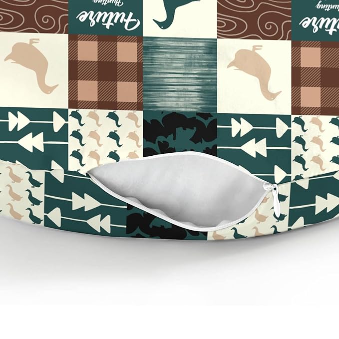 Camouflage Duck Hunting Baby Nursing Pillow Covers for Boy Girl Green Mallard Ducks Plaids Nursing Pillowcase for Breastfeeding Pillows Wild Ducks Soft Stretchy Slipcovers for Newborn Infant