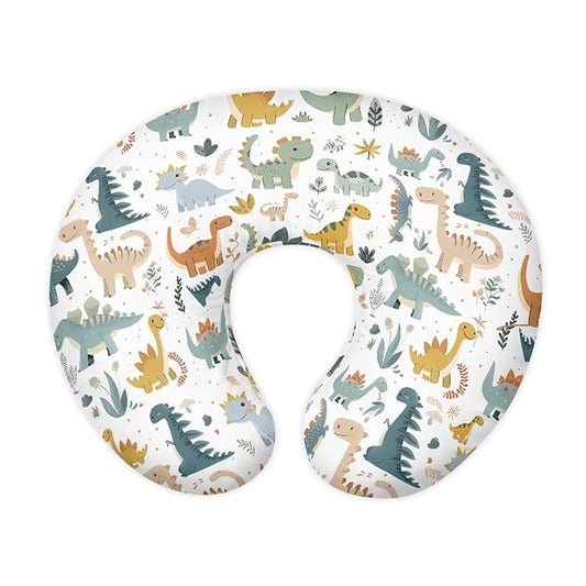 Dinosaur Nursing Pillow Cover Boy Breastfeeding Pillows Covers, Snug Fits Nursing Pillow Slipcovers for Boys Girls, Soft and Comfy