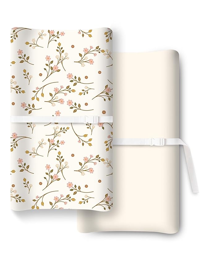 Extra Stretchy Changing Pad Cover, Ultra Soft Premium Jersey Knit Changing Pad Sheets, Unisex for Boys Girls, Fits All Standard Changing Tables/Dresser Tops - 2 Pack