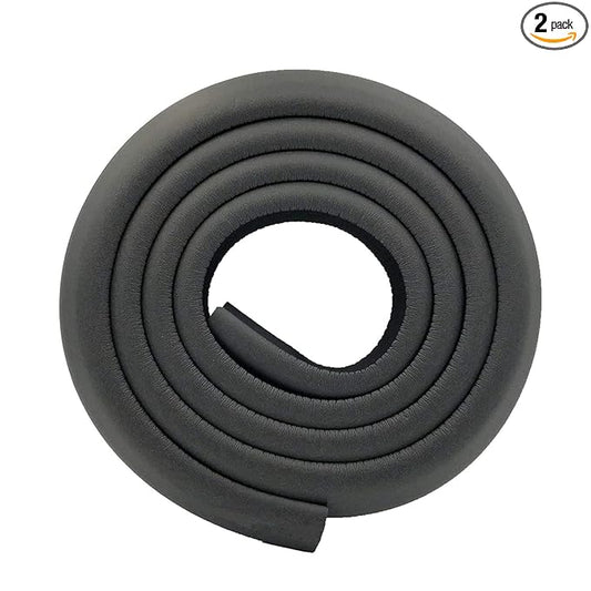 M2cbridge L Shape Extra Thick Furniture Edge Wall Corner Guard Desk Edge Cushion Bumper DIY 6.5 Ft (Black)