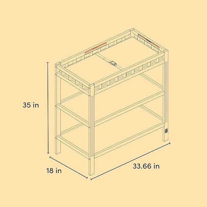 Storkcraft Morningside Changing Table (Olive) – GREENGUARD Gold Certified Baby Changing Table, Includes Waterproof Diaper Changing Pad, Easy 30-Minute Assembly, 2 Open Shelves for Storage