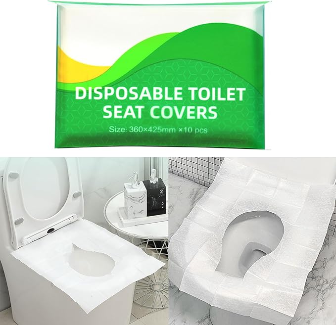 10PcsToilet Seat Covers Disposables Flushable Travel Disposables Toilet Seat Covers for Kids Potty Training Camping