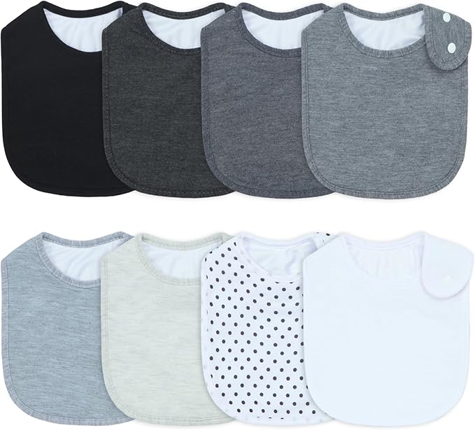 Waterproof Baby Bibs for Boys & Girls Soft and Absorbent Bandana Drool Bibs Set for Infant Newborn 0-12 Months