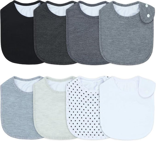 Waterproof Baby Bibs for Boys & Girls Soft and Absorbent Bandana Drool Bibs Set for Infant Newborn 0-12 Months