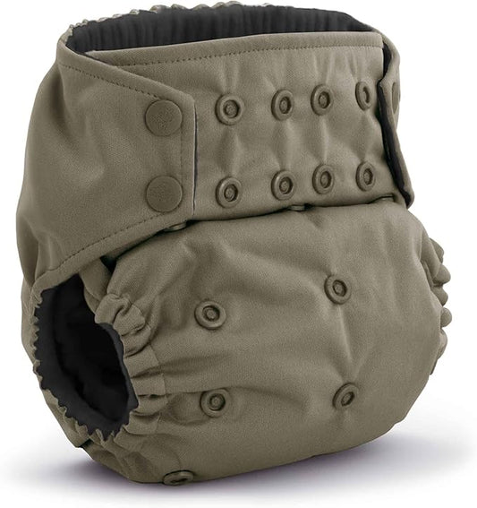 Kanga Care Rumparooz G3 OBV Cloth Diaper Reusable One Size Pocket Diaper with Patented Inner Double Gusset 2 pcs Bamboo Rayon Insert Soaker | Pebble (6-55+ lbs)