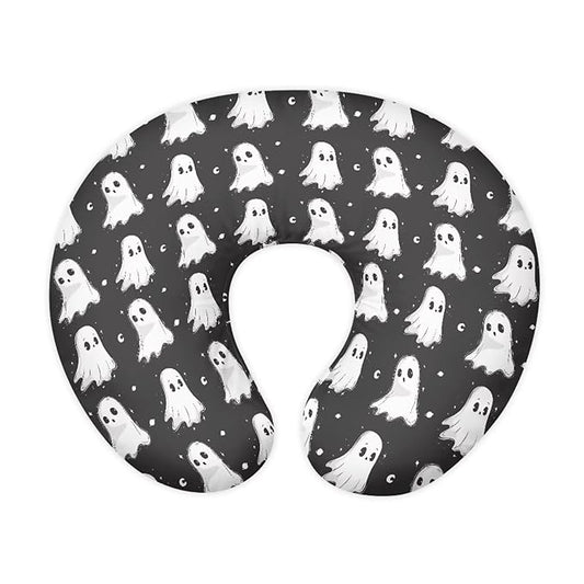Cute White Ghost Nursing Pillow Cover for Baby Boy Girl Ultra Soft Comfortable Newborn Nursing Pillow Case Easy to Use and Dustptoof Halloween Decor