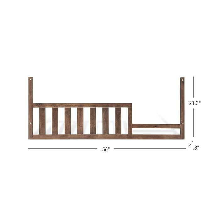 Child Craft Kieran Guard Rail Toddler Bed Conversion Kit, Toasted Chestnut
